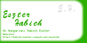 eszter habich business card